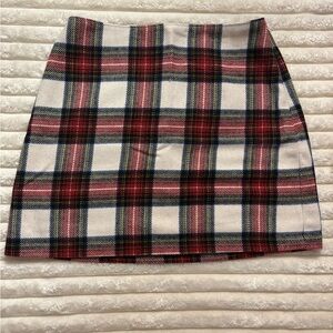 Abercrombie & Fitch Tartan Mini Skirt - Red, Black, White